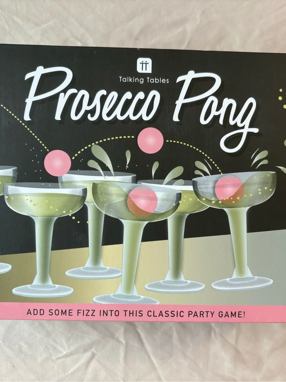 Prosecco Pong Party Game - Pink